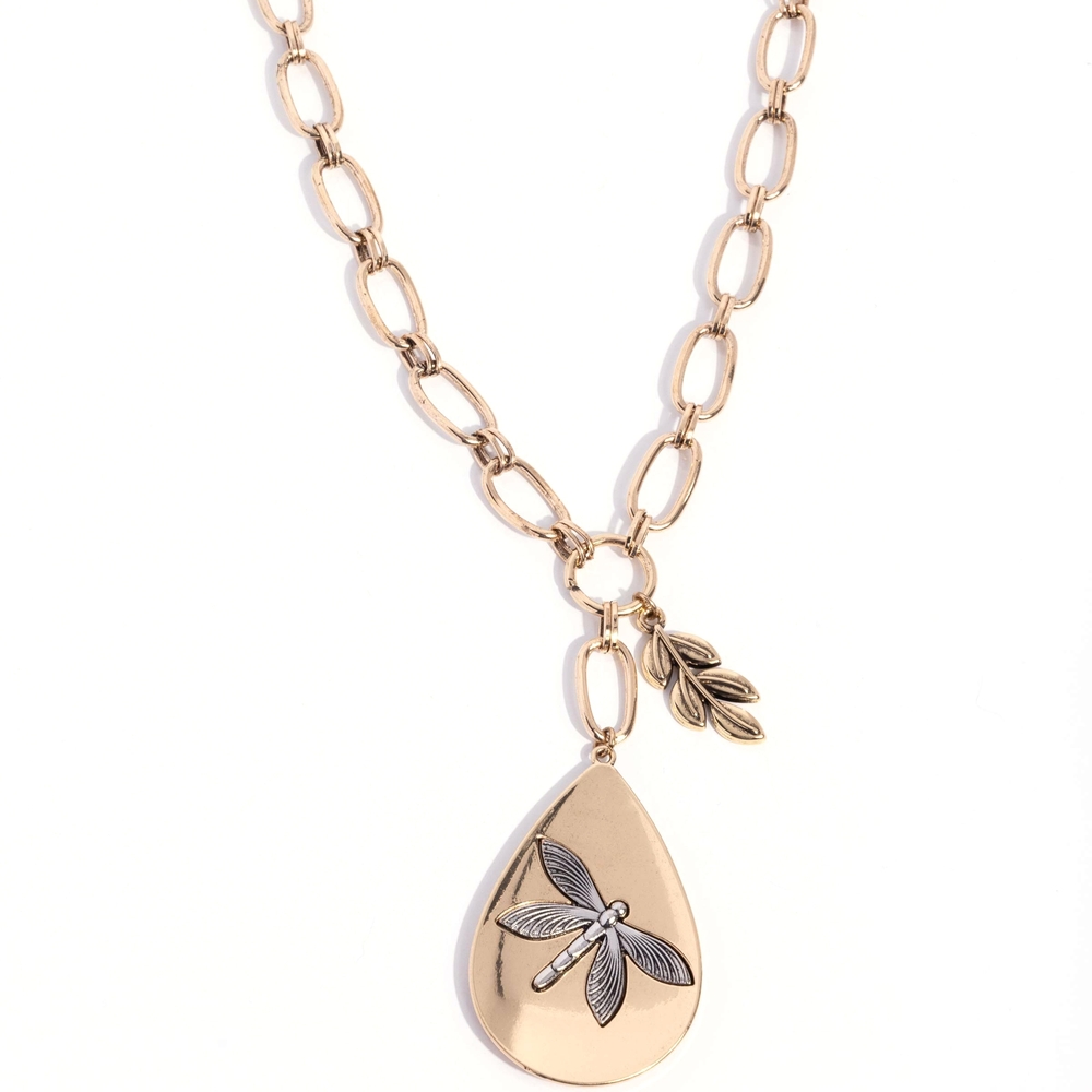 Deluxe Dragonfly Paparazzi Gold Dragonfly Charm Necklace Fashion Jewelry